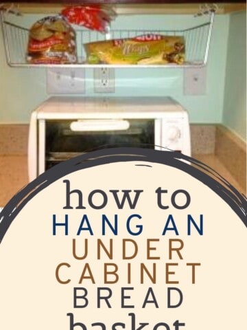 How to hang an under cabinet bread basket