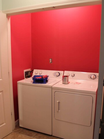 Painting a Laundry Room Pink - Charleston Crafted