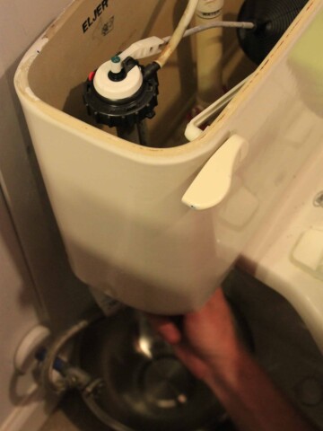 Replacing the toilet pump - Charleston Crafted