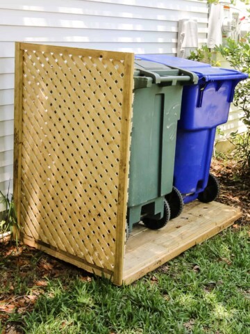 Simple DIY Way to Hide Your Trash Cans - Charleston Crafted