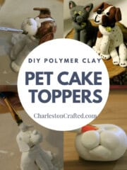 DIY Animal Figurine Polymer Clay Cake Topper via Charleston Crafted