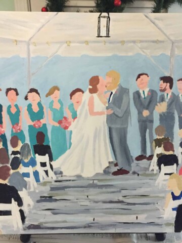 A Homemade Wedding Painting - Charleston Crafted