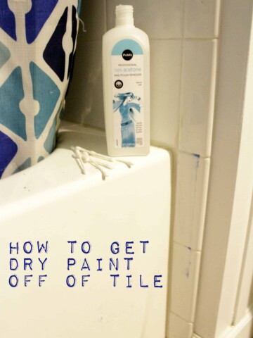 How to get dry paint off of tile - Charleston Crafted