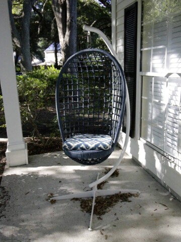 Wicker Egg Swing Spray Paint Update - Charleston Crafted