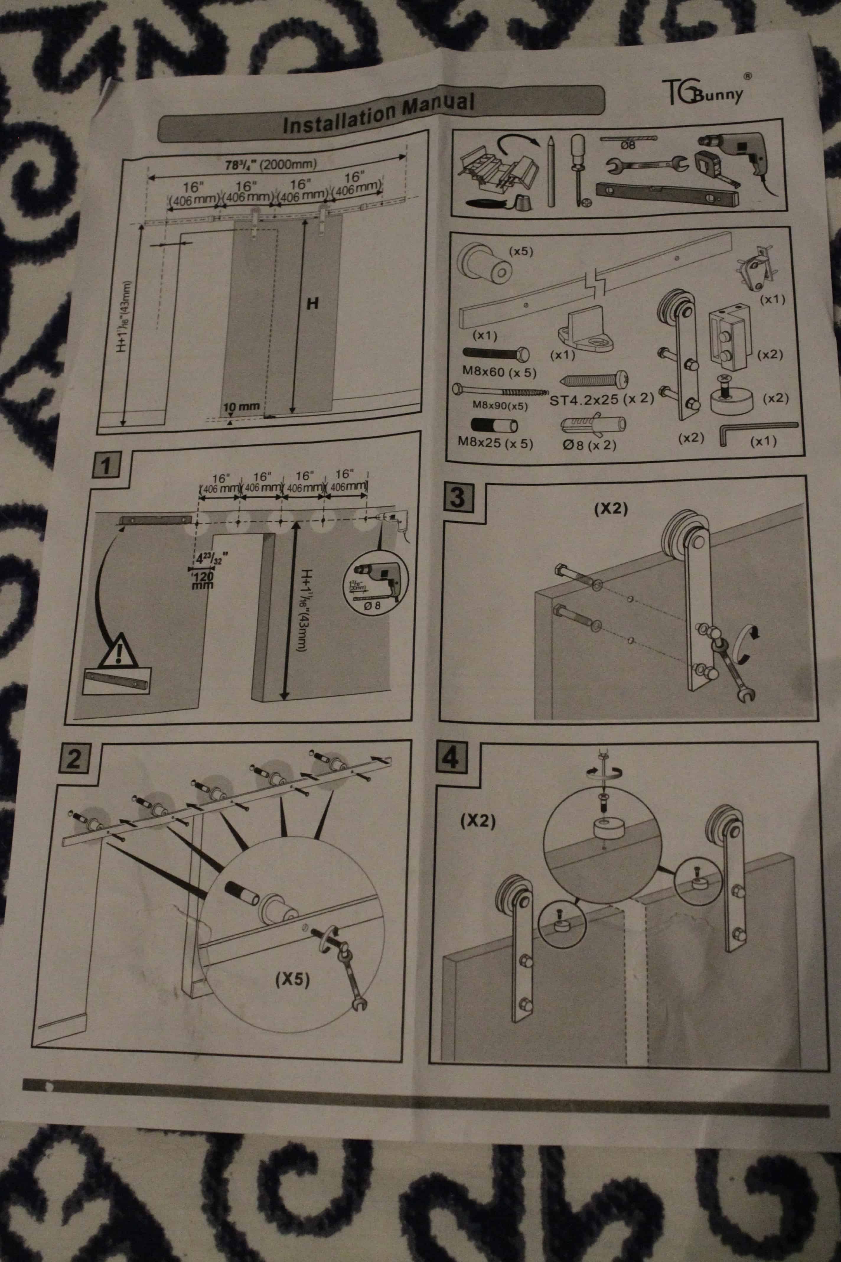 How To Mount A Barn Door Using Tc Bunny Hardware From Amazon