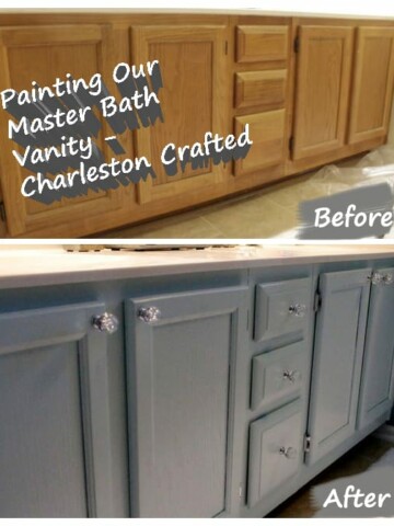 Painting the Bathroom Vanity - Charleston Crafted