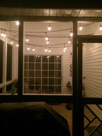 String Lights for the Screened Porch - Charleston Crafted