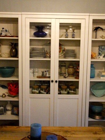 Our New China Cabinet Set Up - IKEA Hemnes Glass Door Cabinet - Charleston Crafted