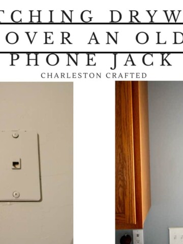 Patching Drywall Over an Old Phone Jack - Charleston Crafted