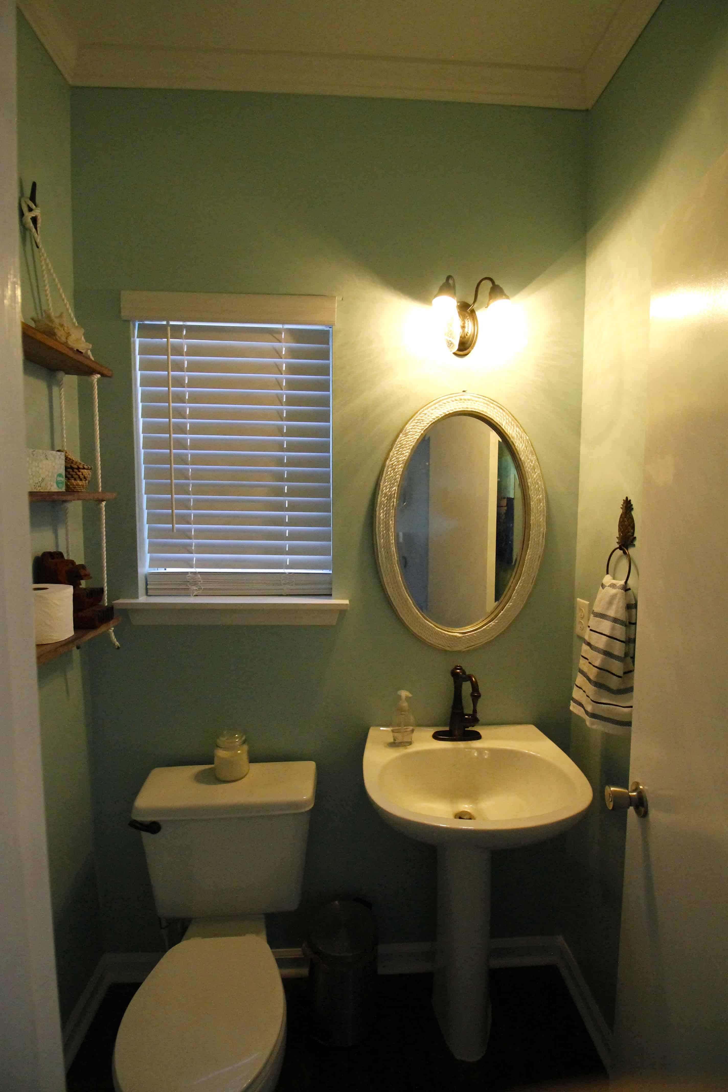 Half Bathroom $100 Makeover Reveal - Charleston Crafted