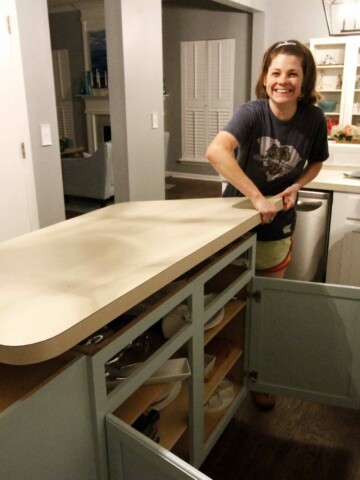 How to Remove Old Laminate Countertops & Backsplash Without Damaging the Cabinets - Charleston Crafted