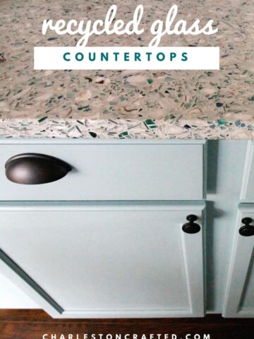 We Have Counter Tops- All of the Details of our Recycled Glass Counter Tops! - Charleston Crafted