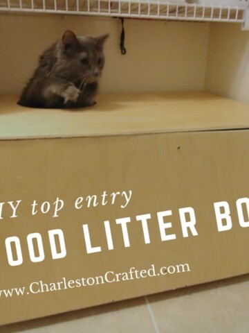 DIY Wooden Top Entry Cat Litter Box - Charleston Crafted