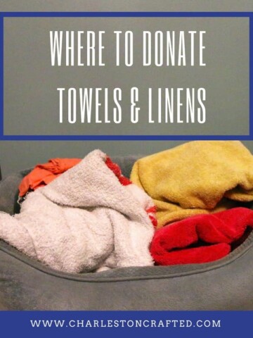 Where to Donate Old Linens and Towels - Charleston Crafted