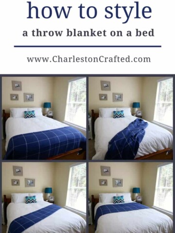 how to style a throw blanket on a bed - charleston crafted