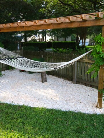 Our Tropical Oasis - A backyard Hammock area - Charleston Crafted