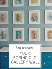 how to update your boring old gallery wall - via Charleston Crafted