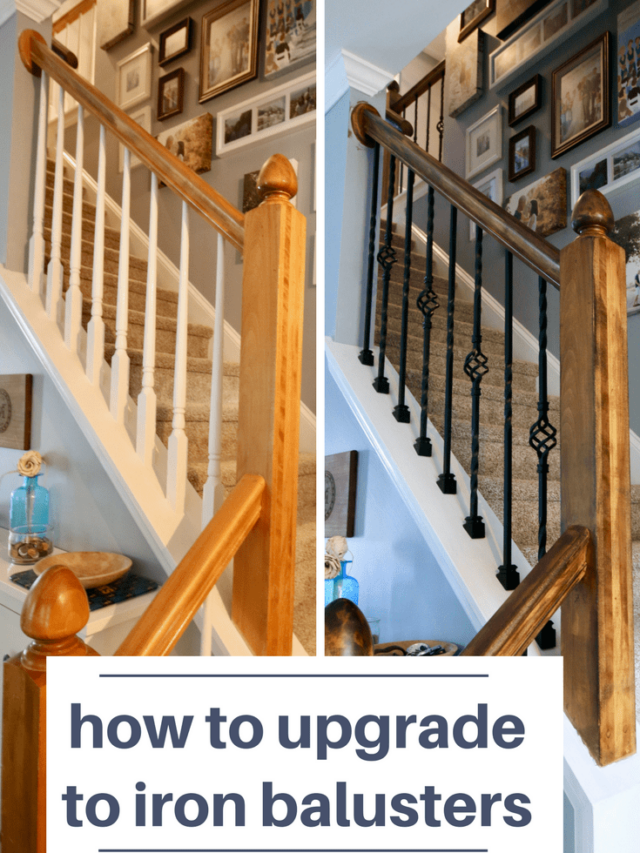 How to replace wood balusters with iron!