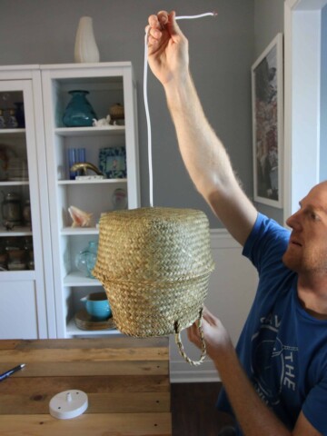 DIY Basket Pendant Light via Charleston Crafted