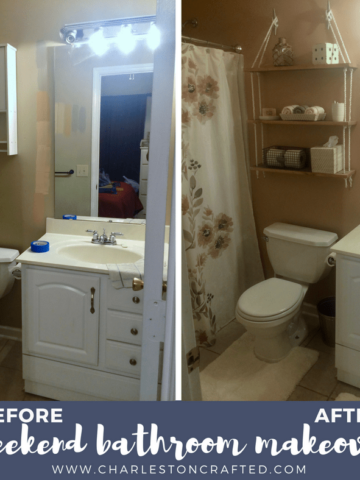 Two Day Bathroom Makeover  via Charleston Crafted