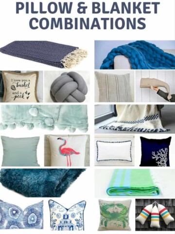 Six Nautical Pillow + Blanket Combinations via Charleston Crafted