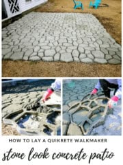 How to make a QUIKRETE WalkMaker stone look concrete patio via Charleston Crafted