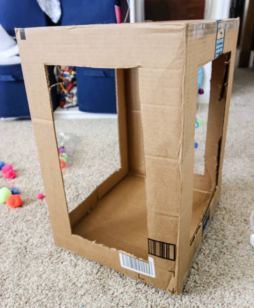 DIY Cardboard Cat Play Box