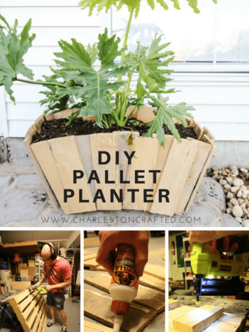 Scalloped Pallet Wood Planter - Charleston Crafted