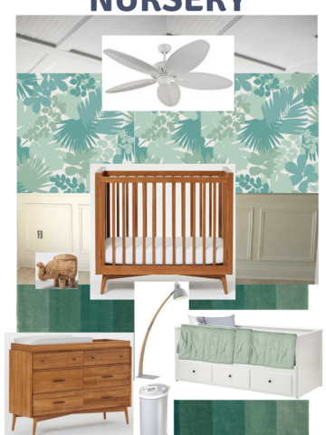 tropical nursery design via Charleston Crafted