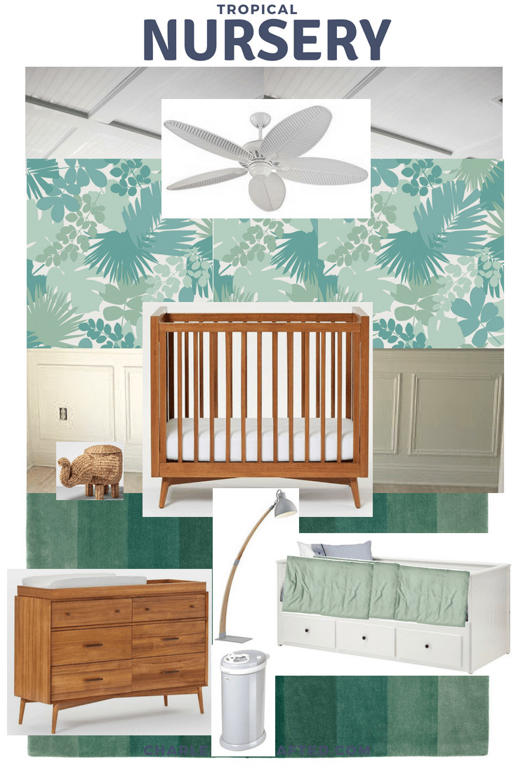 tropical nursery design via Charleston Crafted