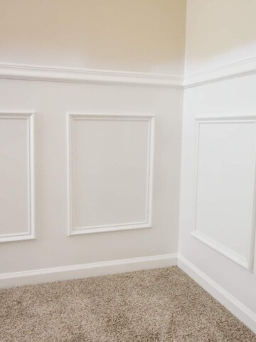 Finished wainscoting