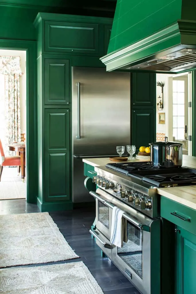 Green Kitchen Cabinets - Wellborn Cabinet