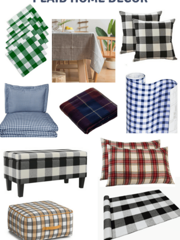 Plaid home decor