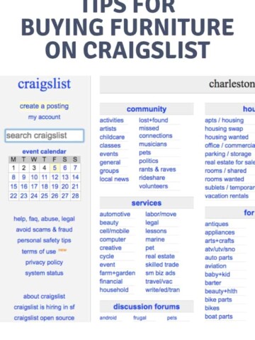 tips for buying furniture on craigslist