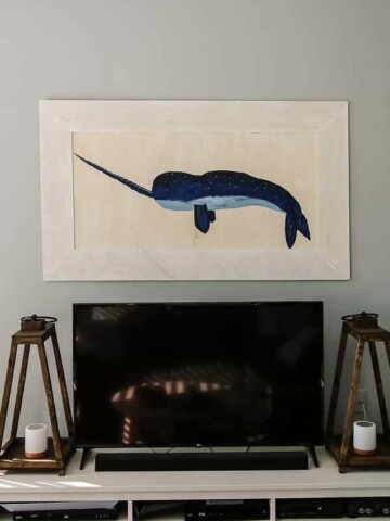 Narwhal Acrylic Paint on Wood - Charleston Crafted