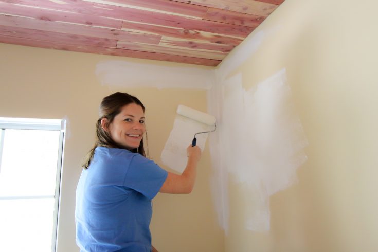 How to paint a DIY color block wall