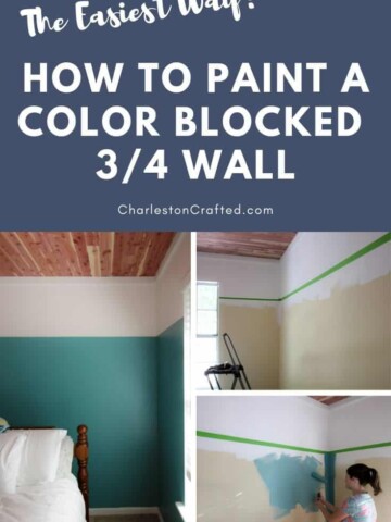 how to paint a color blocked wall