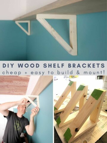 homemade shelf brackets