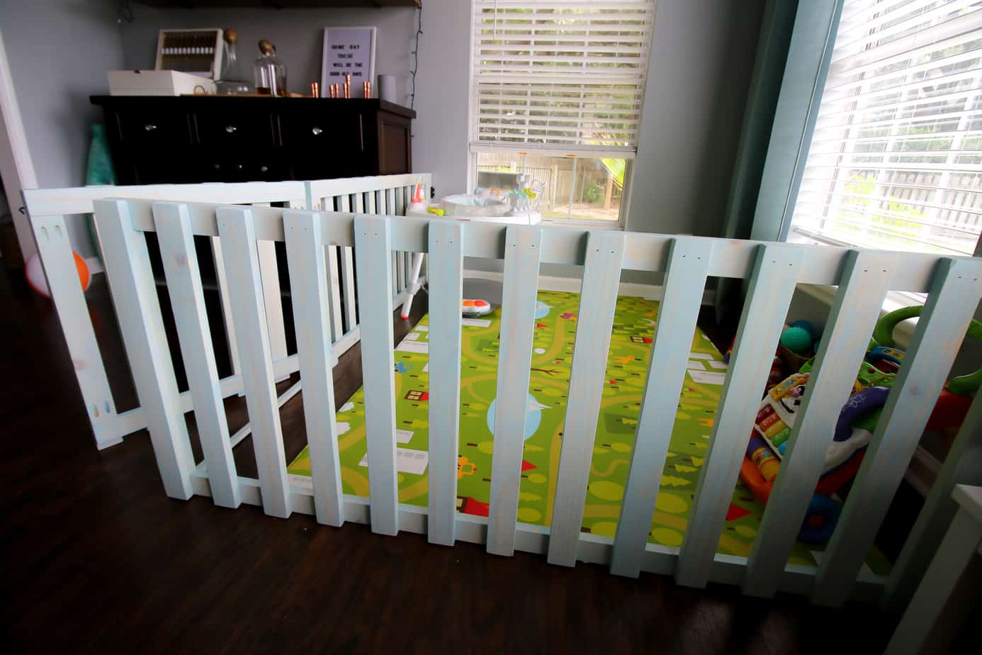 DIY Wood Baby Playpen