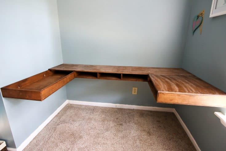 DIY Built-In U-Shaped Desk