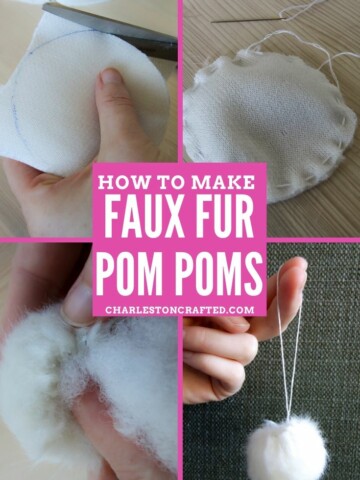 How to make a fur ball pom pom ornament