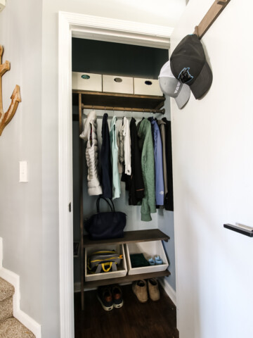 entryway closet makeover