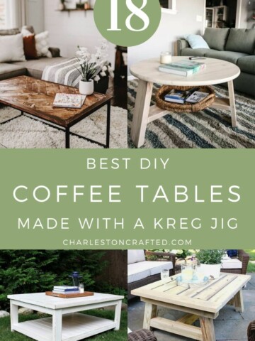 18 best diy coffee tables made with a kreg jig pocket hole jig