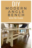 DIY Modern Angle Bench - Free PDF plans