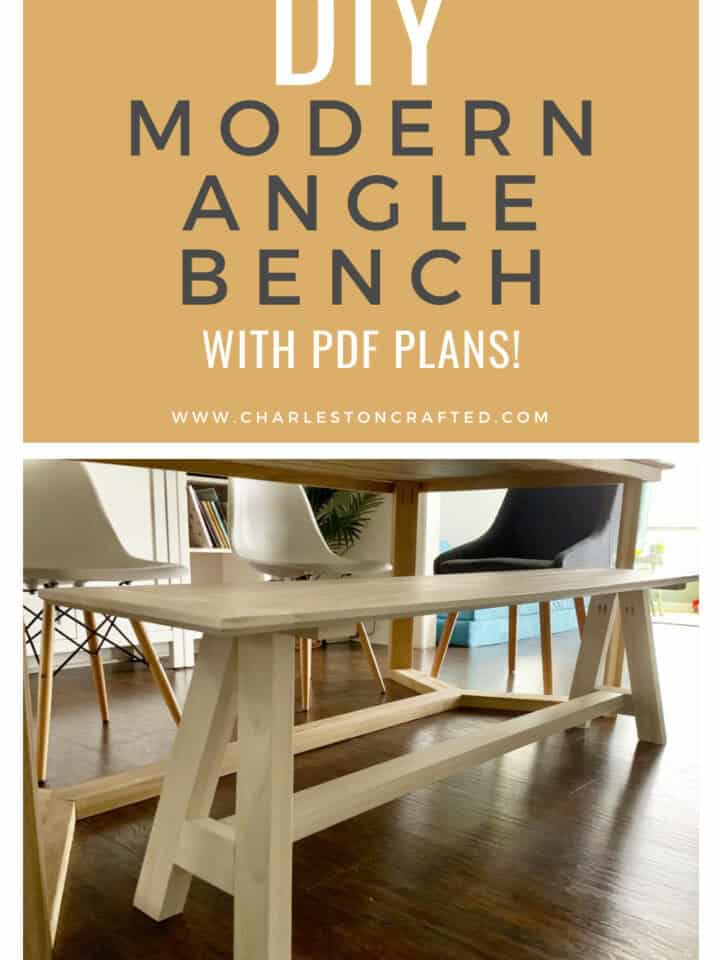 DIY modern angle bench plans - Charleston Crafted