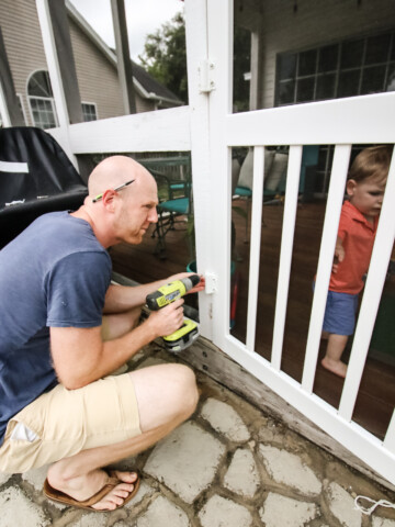 How to replace a screen door - Charleston Crafted