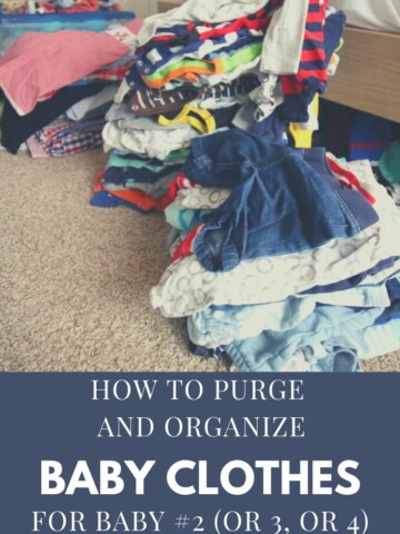 how to purge and organize baby clothes