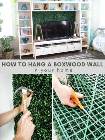 how to hang a boxwood wall in your home