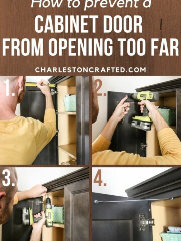 how to prevent a cabinet door from opening too far