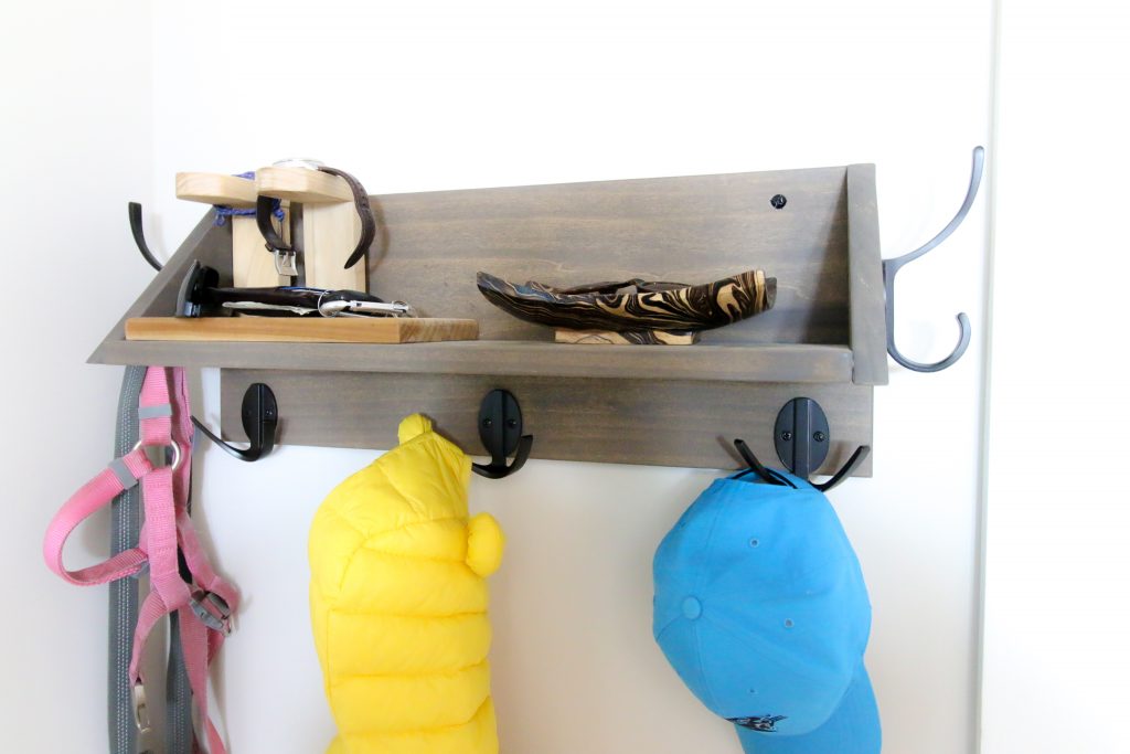 Easy Entryway Shelf with Mirror - Houseful of Handmade